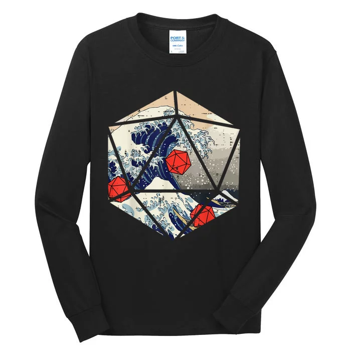 RPG Japanese Great Wave Gamer Men Tall Long Sleeve T-Shirt