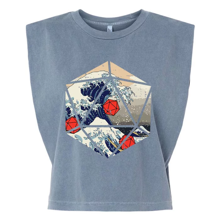 Rpg Japanese Great Wave Gamer Garment-Dyed Women's Muscle Tee