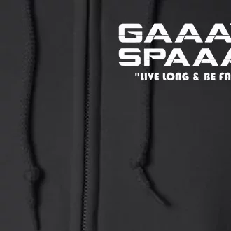 Ross Johnson Gaaays Spaaace Live Long & Be Fabulous Full Zip Hoodie