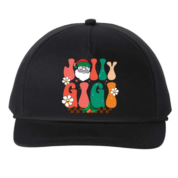 Retro Jolly Gigi Christmas Snapback Five-Panel Rope Hat