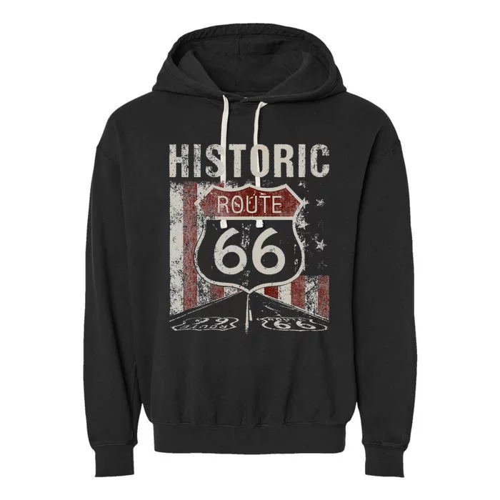 Ripple Junction Historic Route 66 Garment-Dyed Fleece Hoodie