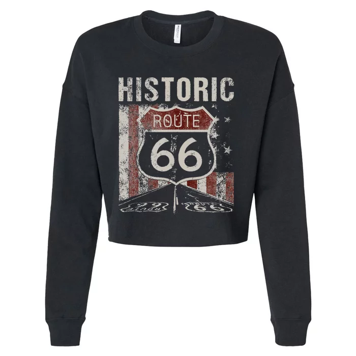 Ripple Junction Historic Route 66 Cropped Pullover Crew