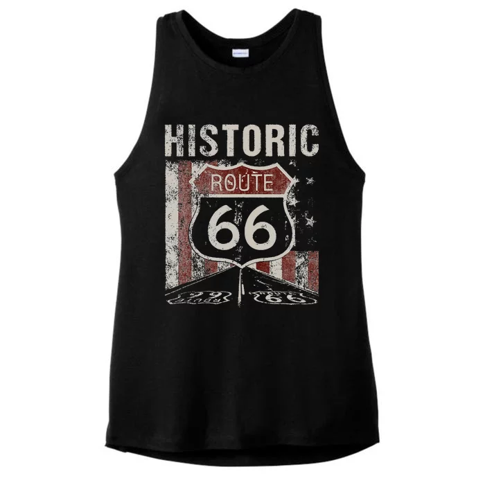 Ripple Junction Historic Route 66 Ladies Tri-Blend Wicking Tank