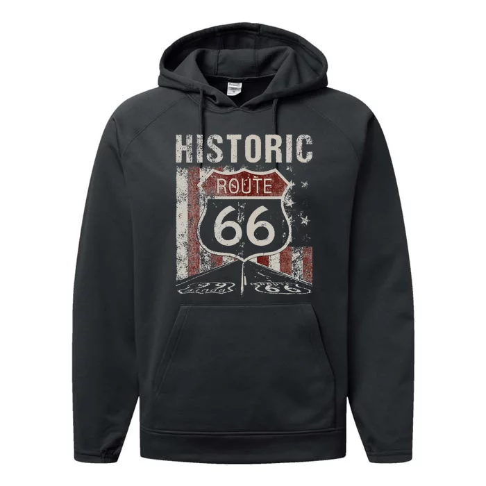 Ripple Junction Historic Route 66 Performance Fleece Hoodie