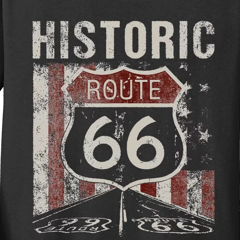 Ripple Junction Historic Route 66 Kids Long Sleeve Shirt