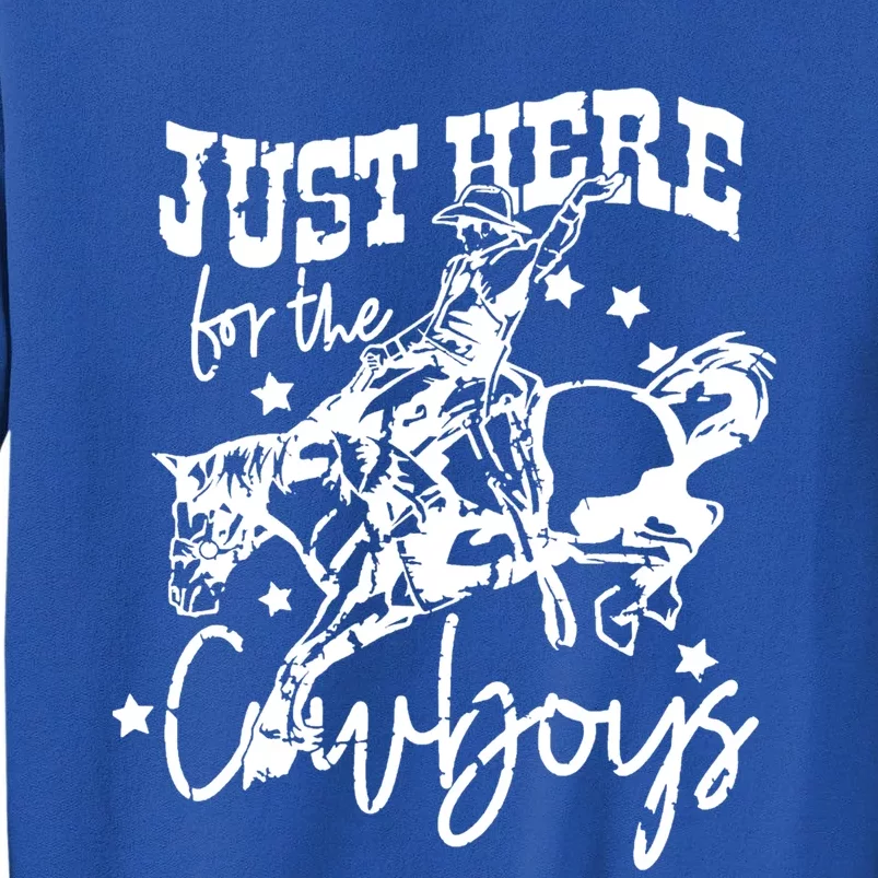 Retro Just Here For The Cow Western Country Cow Gift Tall Sweatshirt