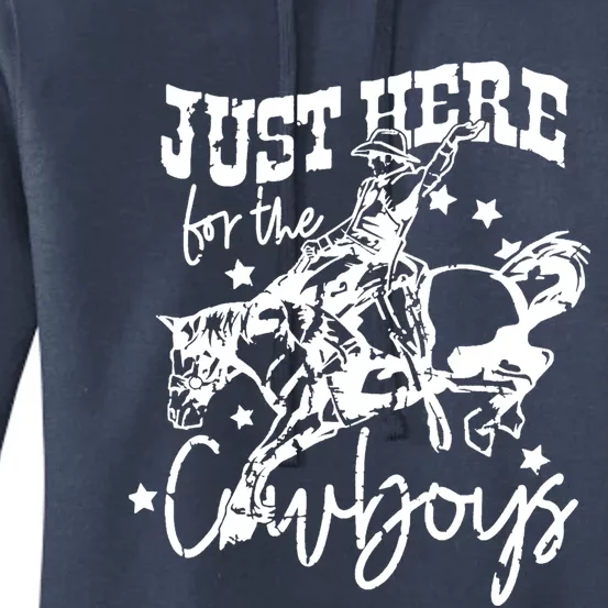 Retro Just Here For The Cow Western Country Cow Gift Women's Pullover Hoodie