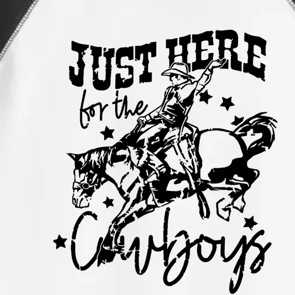 Retro Just Here For The Cow Western Country Cow Gift Toddler Fine Jersey T-Shirt