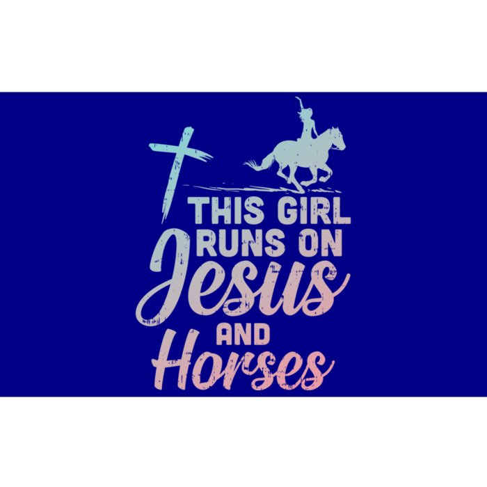 Runs Jesus Horses Christian Horseback Equestrian Gift Bumper Sticker