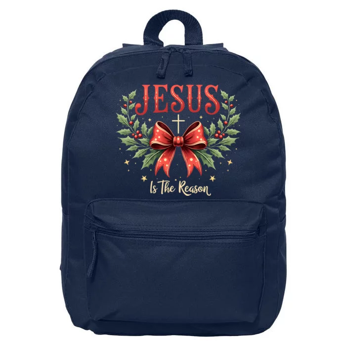 Religious Jesus Is The Reason Christmas Jesus Christian 16 in Basic Backpack