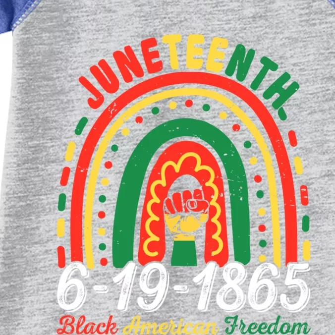 Rainbow Juneteenth June 19 1865 Freedom Black Independence Gift Infant Baby Jersey Bodysuit