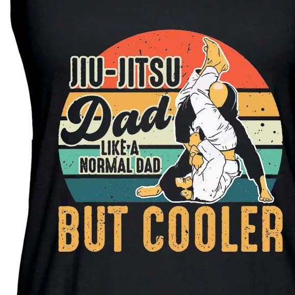 Retro Jiu Jitsu Dad Brazilian BJJ Jew Jitsu Father Ladies Essential Flowy Tank