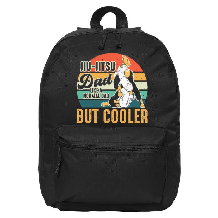 Retro Jiu Jitsu Dad Brazilian BJJ Jew Jitsu Father 16 in Basic Backpack