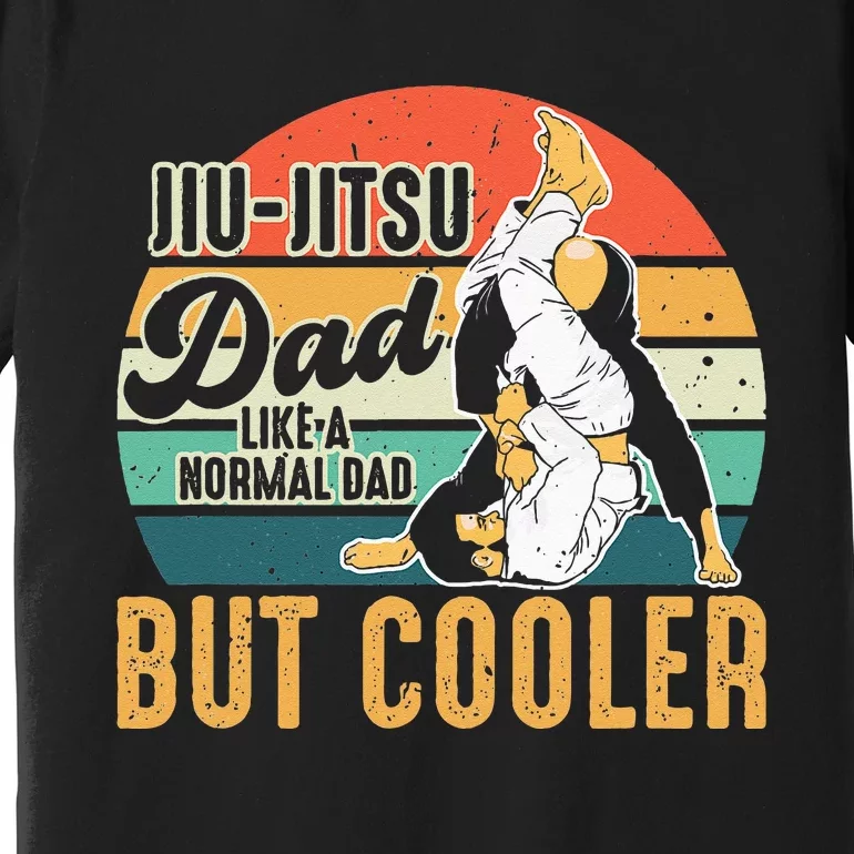 Retro Jiu Jitsu Dad Brazilian BJJ Jew Jitsu Father Premium T-Shirt