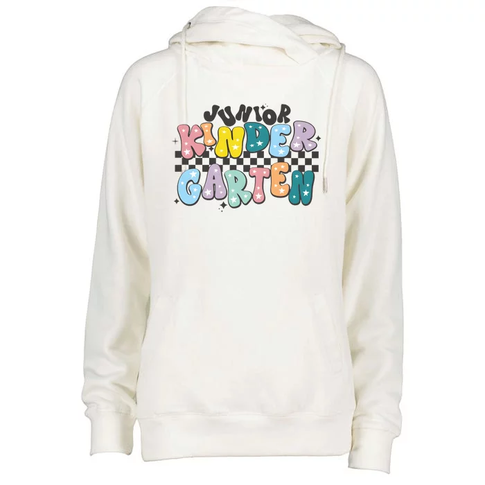 Retro Junior Kindergarten Womens Funnel Neck Pullover Hood