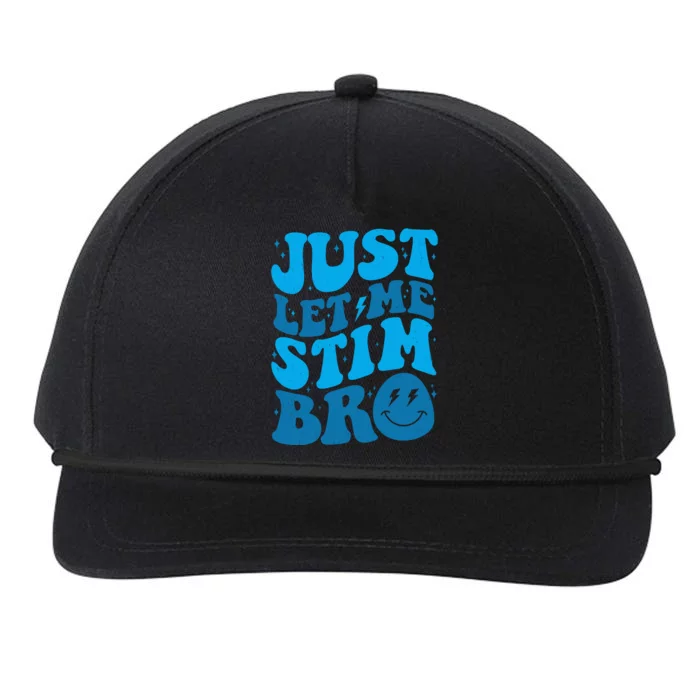 Retro Just Let Me Stim Bro Autism Awareness Snapback Five-Panel Rope Hat