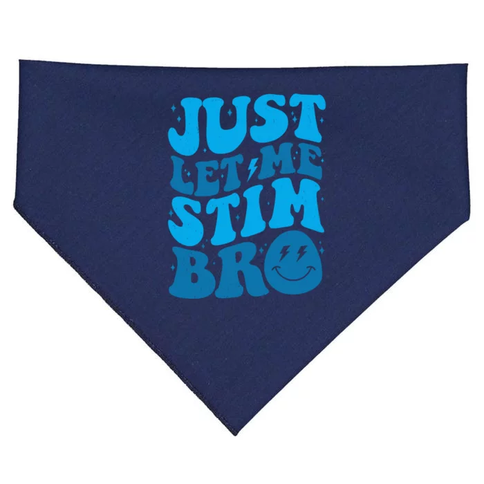 Retro Just Let Me Stim Bro Autism Awareness USA-Made Doggie Bandana