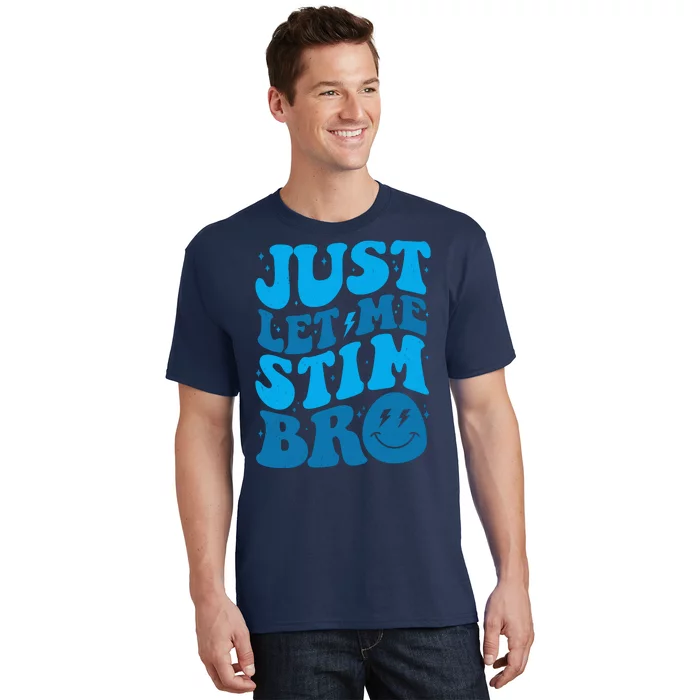 Retro Just Let Me Stim Bro Autism Awareness T-Shirt