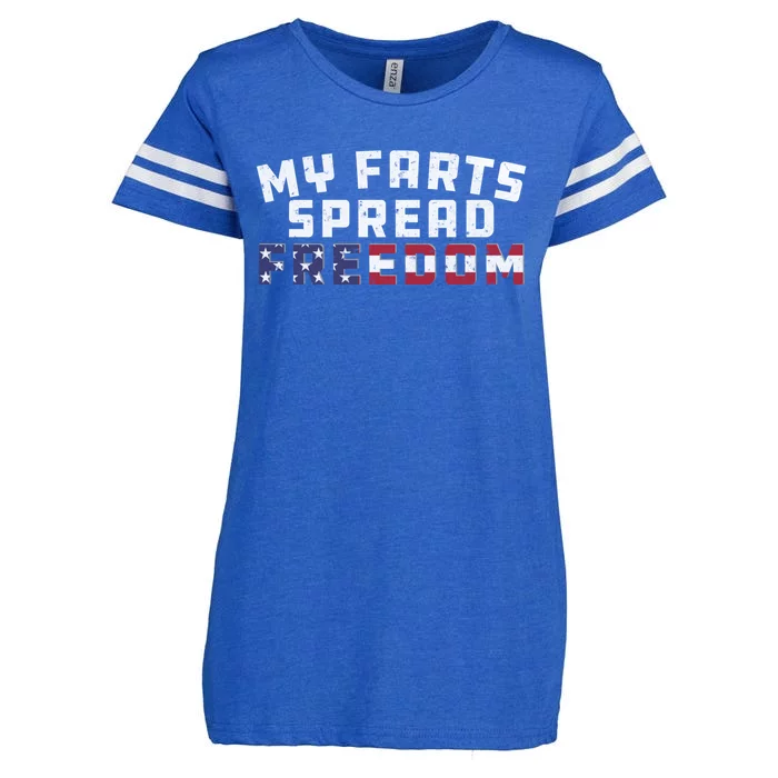 Redneck Joke My Farts Spread Freedom Sarcastic Country Gift Enza Ladies Jersey Football T-Shirt