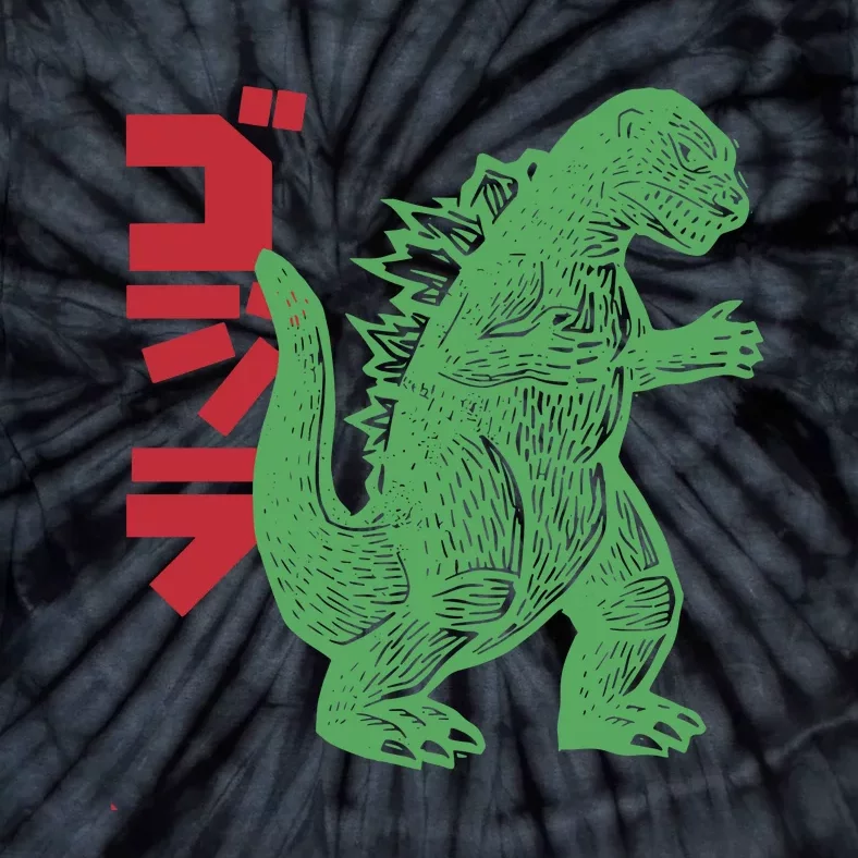 Retro Japanese Monster Movie Inspired Tie-Dye T-Shirt