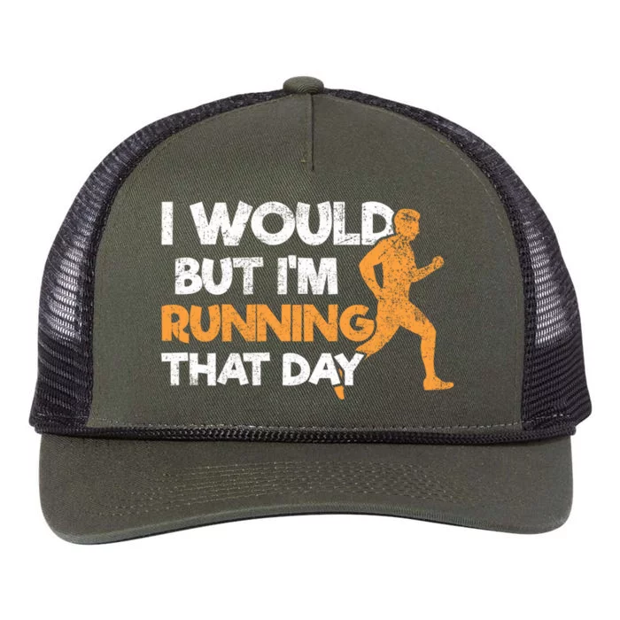 Running Jogging Marathon Runners Meaningful Gift Retro Rope Trucker Hat Cap