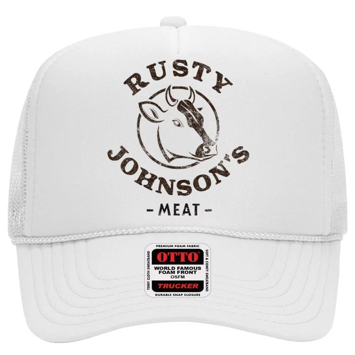 Rusty Johnson's Meat Company, Funny Innuendo High Crown Mesh Trucker Hat