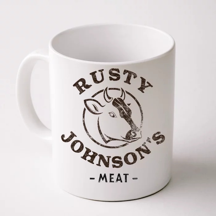 Rusty Johnson's Meat Company, Funny Innuendo Front & Back Coffee Mug