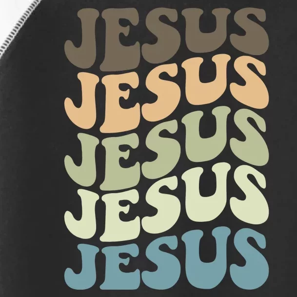 Retro Jesus Name Christian Faith Toddler Fine Jersey T-Shirt