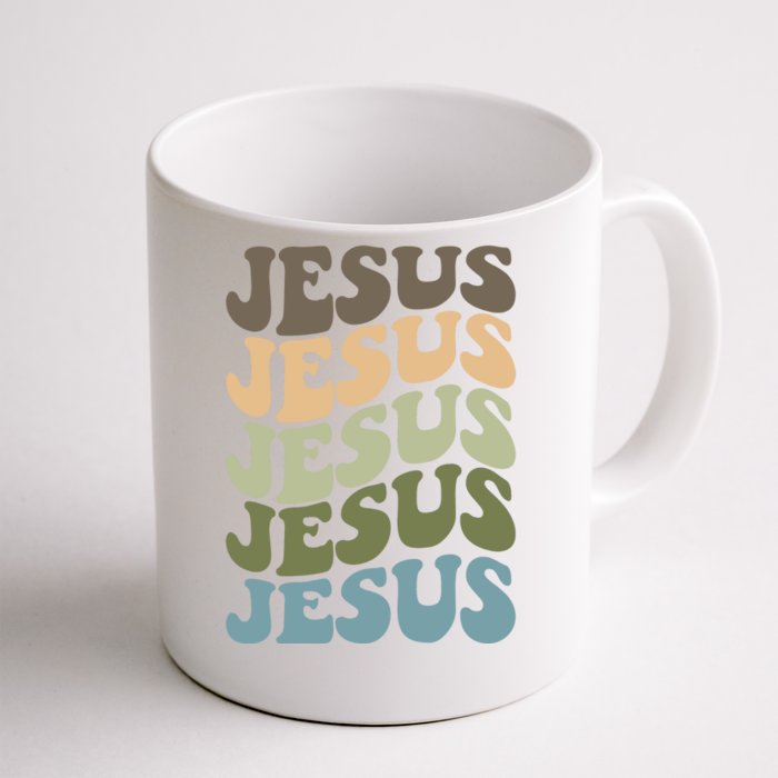 Retro Jesus Name Christian Faith Front & Back Coffee Mug