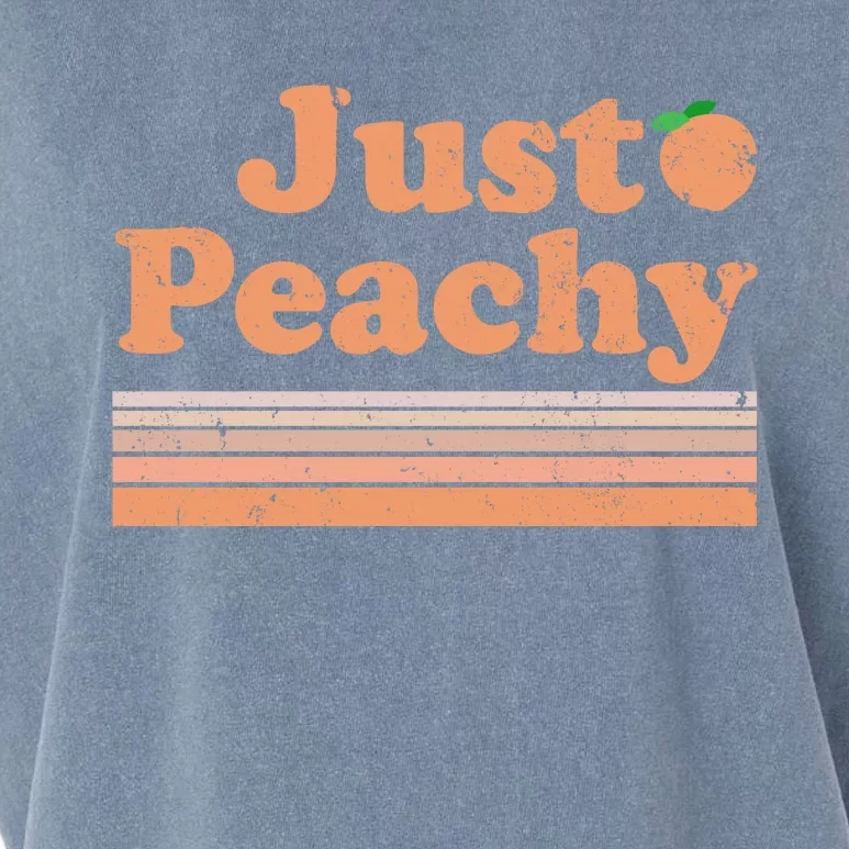 Retro Just Peachy Summer Fun Beach Life Garment-Dyed Women's Muscle Tee