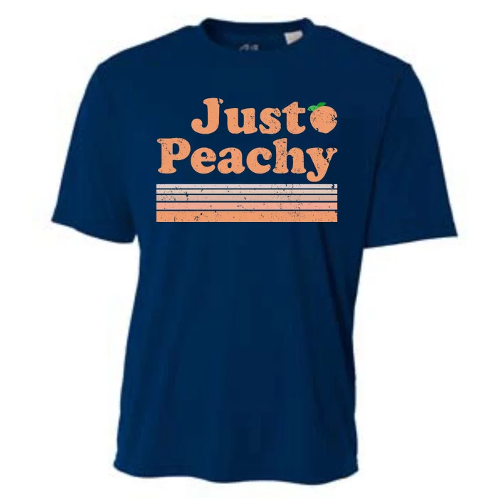 Retro Just Peachy Summer Fun Beach Life Cooling Performance Crew T-Shirt