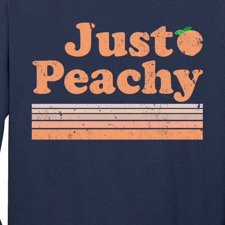 Retro Just Peachy Summer Fun Beach Life Long Sleeve Shirt