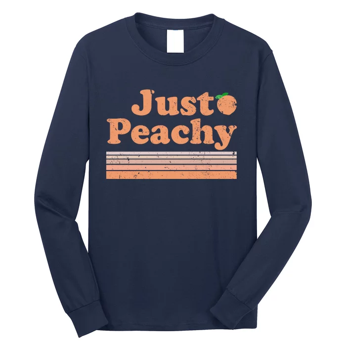 Retro Just Peachy Summer Fun Beach Life Long Sleeve Shirt