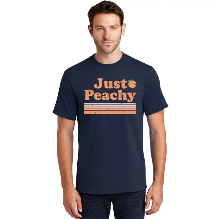 Retro Just Peachy Summer Fun Beach Life Tall T-Shirt