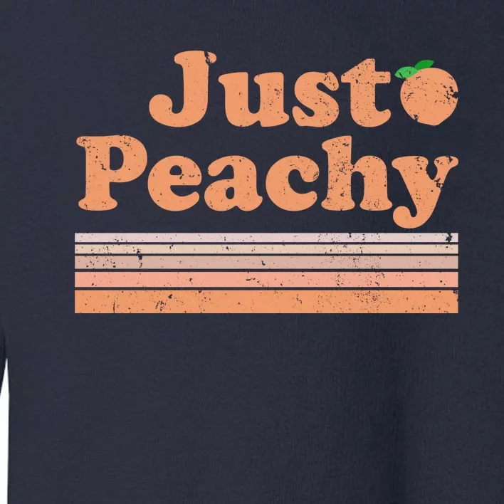 Retro Just Peachy Summer Fun Beach Life Toddler Sweatshirt