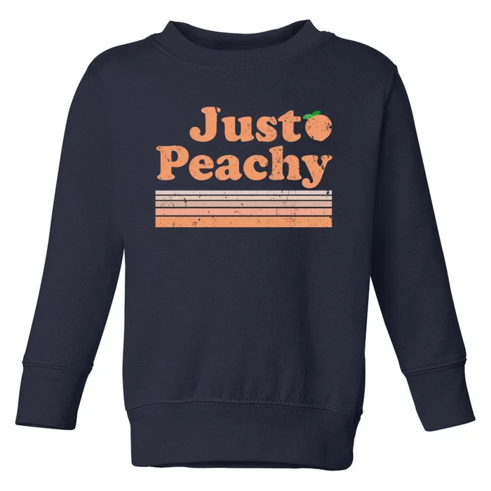 Retro Just Peachy Summer Fun Beach Life Toddler Sweatshirt