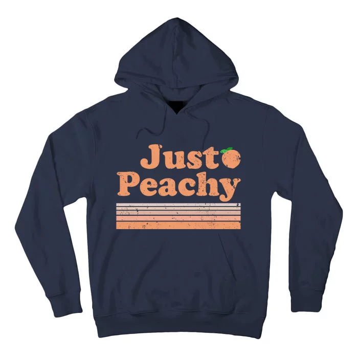 Retro Just Peachy Summer Fun Beach Life Tall Hoodie