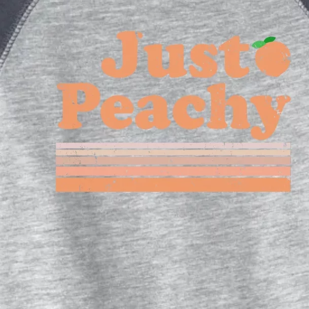 Retro Just Peachy Summer Fun Beach Life Toddler Fine Jersey T-Shirt