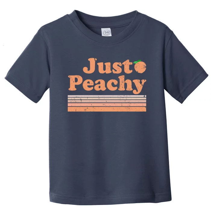 Retro Just Peachy Summer Fun Beach Life Toddler T-Shirt