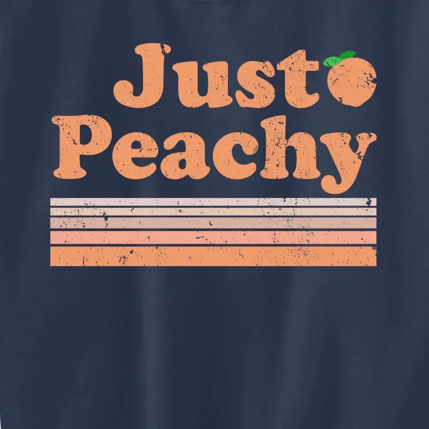 Retro Just Peachy Summer Fun Beach Life Kids Sweatshirt