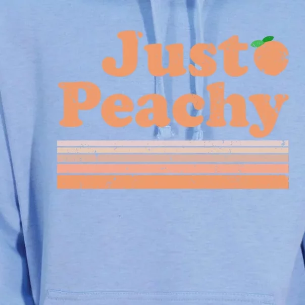 Retro Just Peachy Summer Fun Beach Life Unisex Surf Hoodie