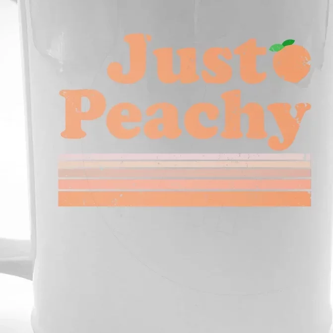 Retro Just Peachy Summer Fun Beach Life Front & Back Beer Stein