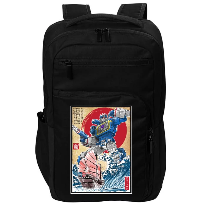 Retro Japanese Robot Soundwave Art Impact Tech Backpack