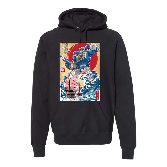 Retro Japanese Robot Soundwave Art Premium Hoodie