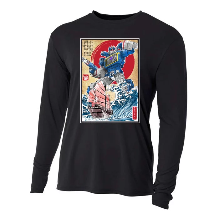 Retro Japanese Robot Soundwave Art Cooling Performance Long Sleeve Crew