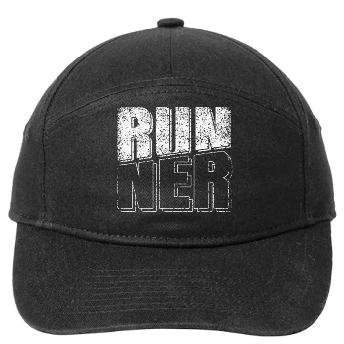 Runner Jogger Run Running Jogging 7-Panel Snapback Hat