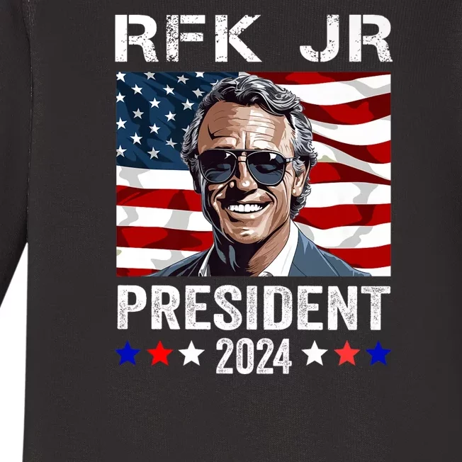 RFK Jr Robert F Kennedy For President 2024 Baby Long Sleeve Bodysuit