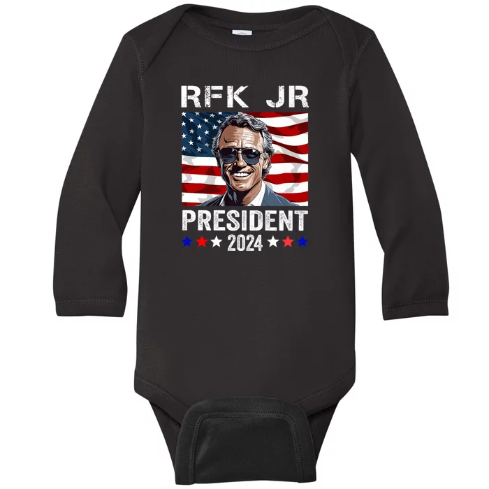 RFK Jr Robert F Kennedy For President 2024 Baby Long Sleeve Bodysuit