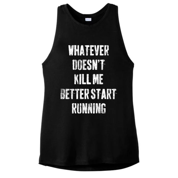 Running Jogging Runner Marathon Gift Ladies Tri-Blend Wicking Tank