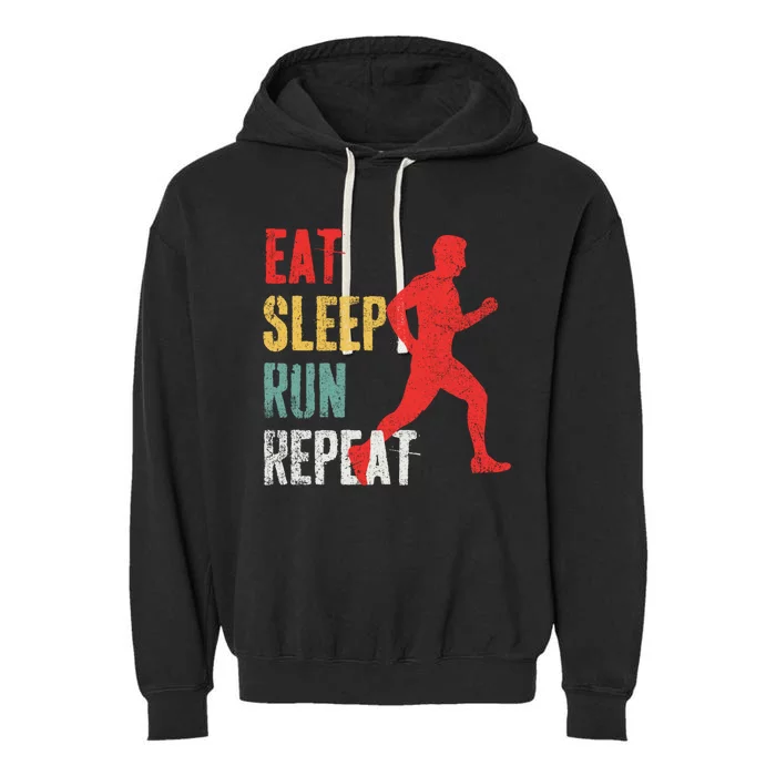 Running Jogging Runner Marathon Gift Garment-Dyed Fleece Hoodie